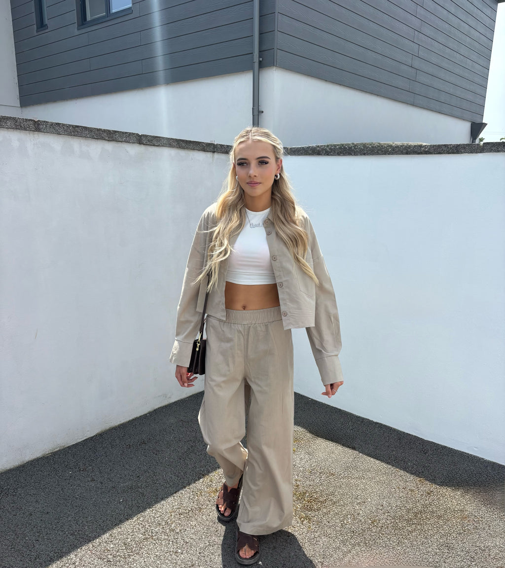 ROMA cropped shirt trouser co ord